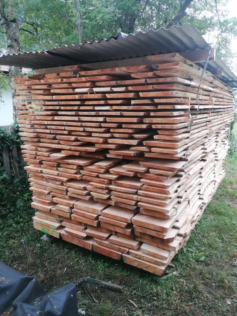 Lagerung, Lufttrocknung bis zur Verarbeitung