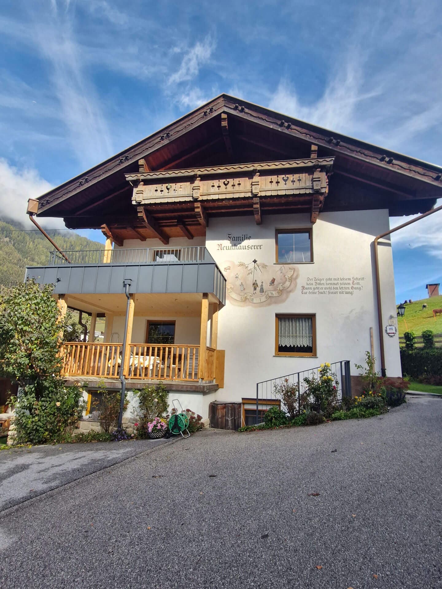 Eine Außenaufnahme des Hauses
